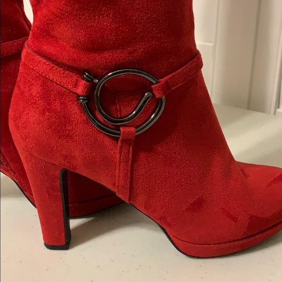 Red IMPO Stretch Boots 8 M NWOT - Picture 6 of 15
